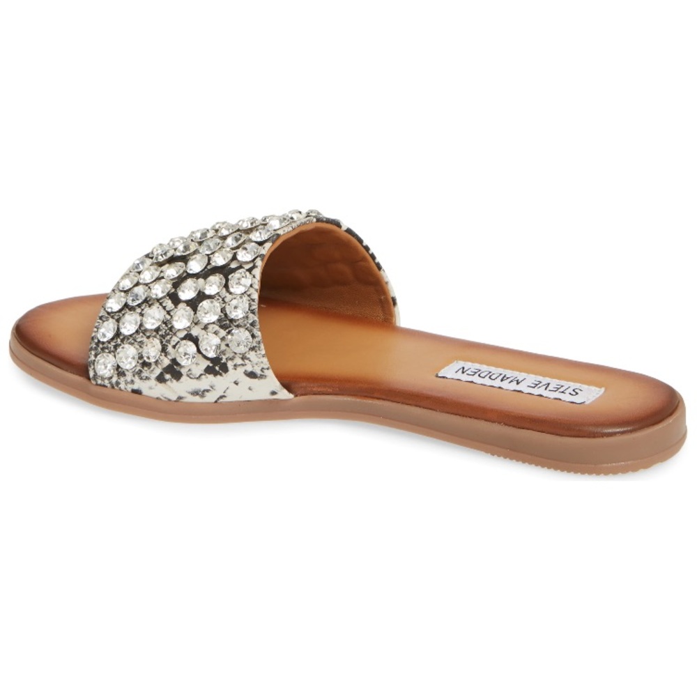NIB Steve Madden Firework Slide Sandals Snake - Picture 2 of 7